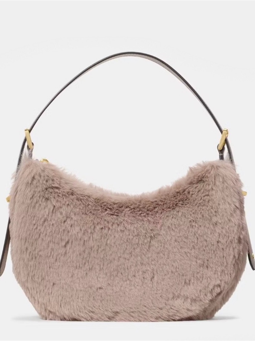 kate spade Nova Faux Fur Crescent Shoulder Crossbody Bag NWT
